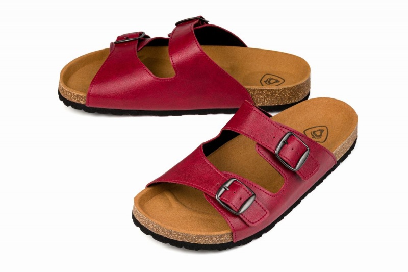 Ahinsa Barfot Sandaler Dame Burgunder | FLC2482NN