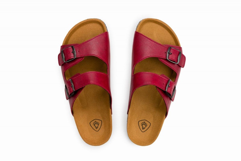 Ahinsa Barfot Sandaler Dame Burgunder | FLC2482NN