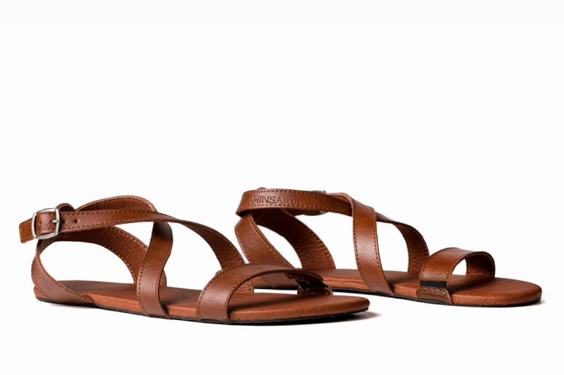 Ahinsa Hava Barfot Sandaler Dame Brune | UDX290WX