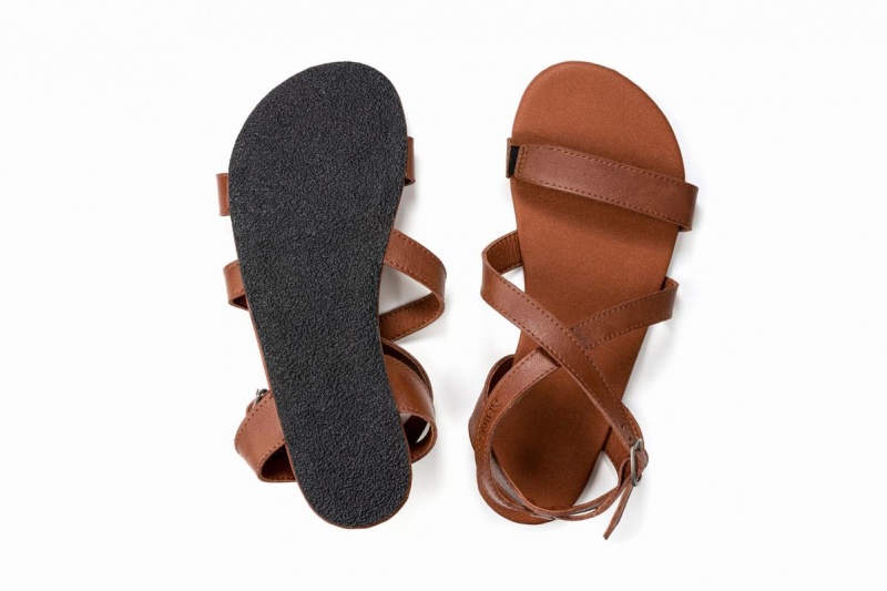 Ahinsa Hava Barfot Sandaler Dame Brune | UDX290WX