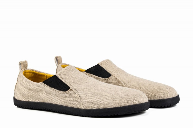 Ahinsa Hemp Barfot Slip On Sneakers Dame Beige | AEI7385YC