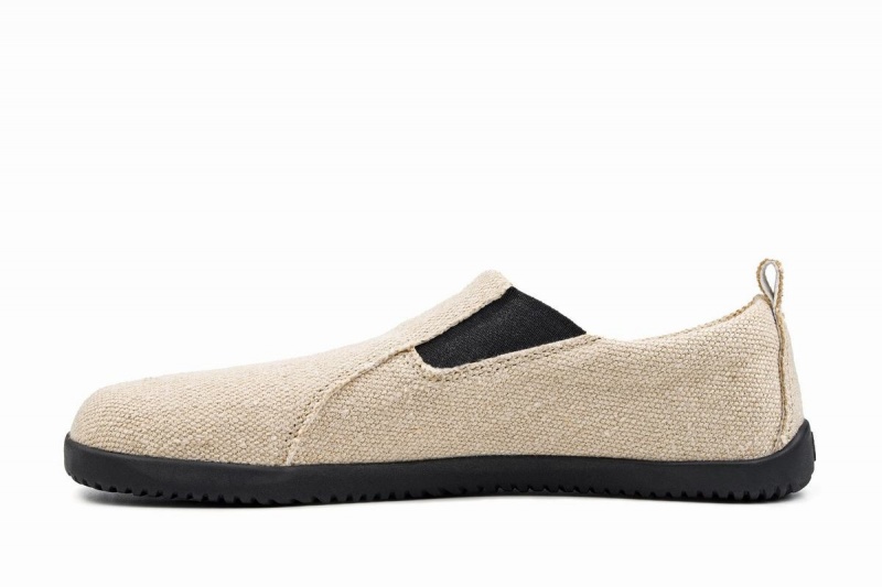 Ahinsa Hemp Barfot Slip On Sneakers Dame Beige | AEI7385YC