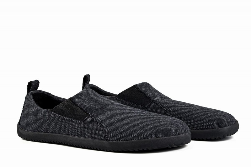 Ahinsa Recycled Barfot Slip On Sneakers Herre Mørke Grå | DUS546JP