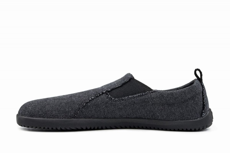 Ahinsa Recycled Barfot Slip On Sneakers Herre Mørke Grå | DUS546JP