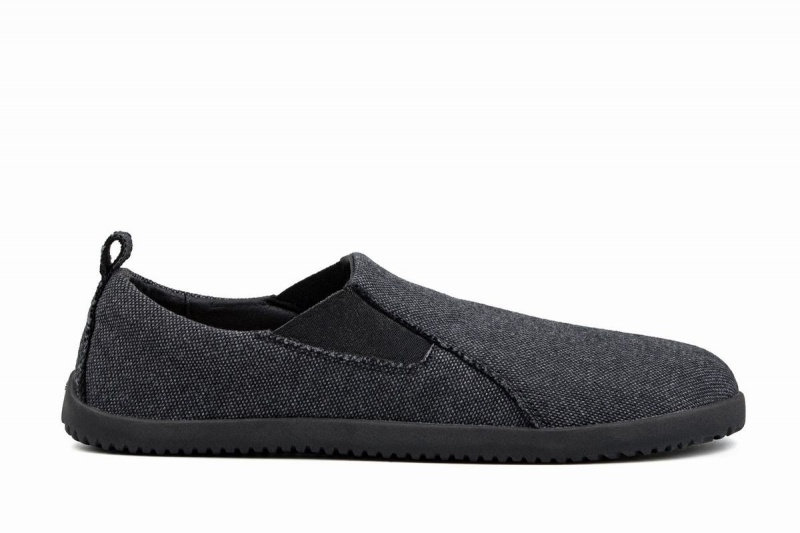 Ahinsa Recycled Barfot Slip On Sneakers Herre Mørke Grå | DUS546JP