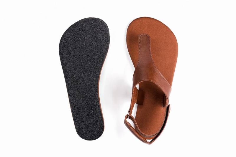 Ahinsa Simple Barfot Sandaler Herre Brune | ZHP2269PC