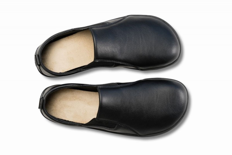 Ahinsa Veganske Lær Barfot Slip On Sneakers Dame Svarte | DVA371YV